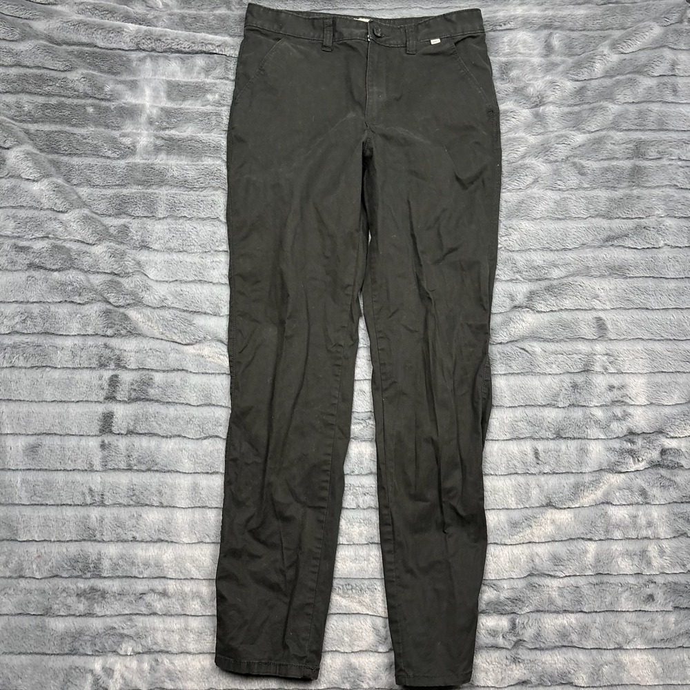 Vans Womens Black Stretch Cotton Chino Pants Size 16 Slim Straight Skater 8278